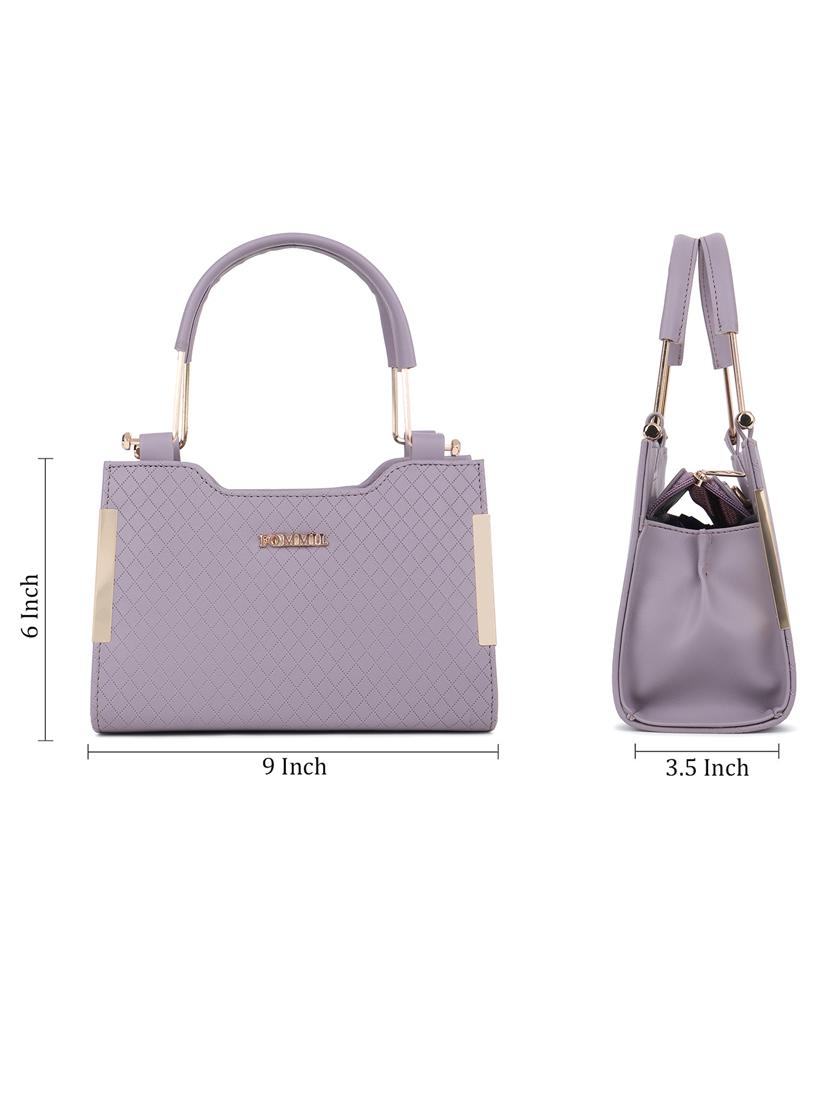 purple textured handbag - 21060905 - Standard Image - 3