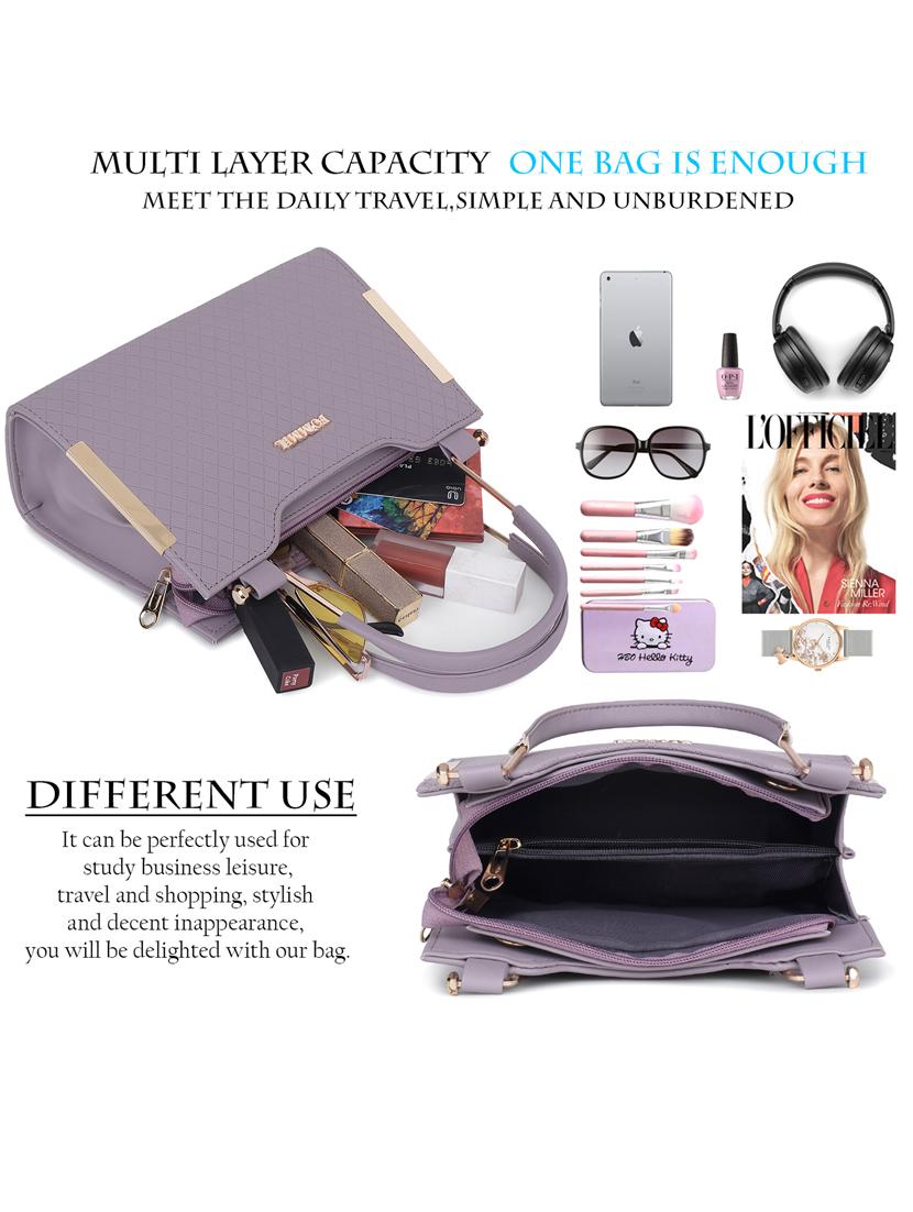 purple textured handbag - 21060905 - Standard Image - 5