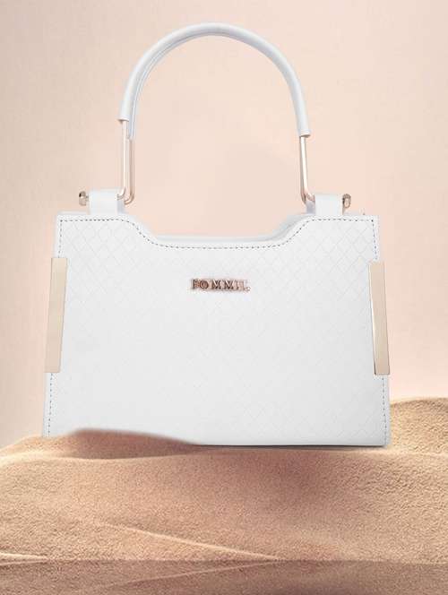 white textured handbag - 21060906 -  Standard Image - 0