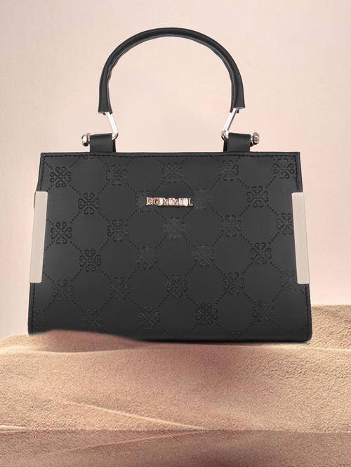 black textured handbag - 21060907 - Standard Image - 0