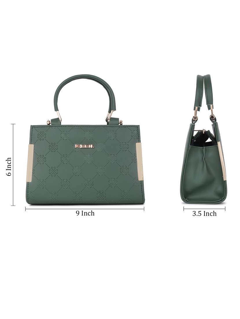 green textured handbag - 21060909 - Standard Image - 3