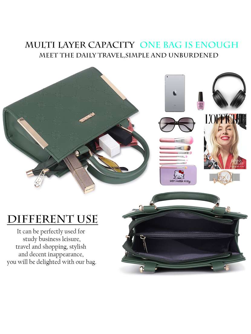 green textured handbag - 21060909 - Standard Image - 5