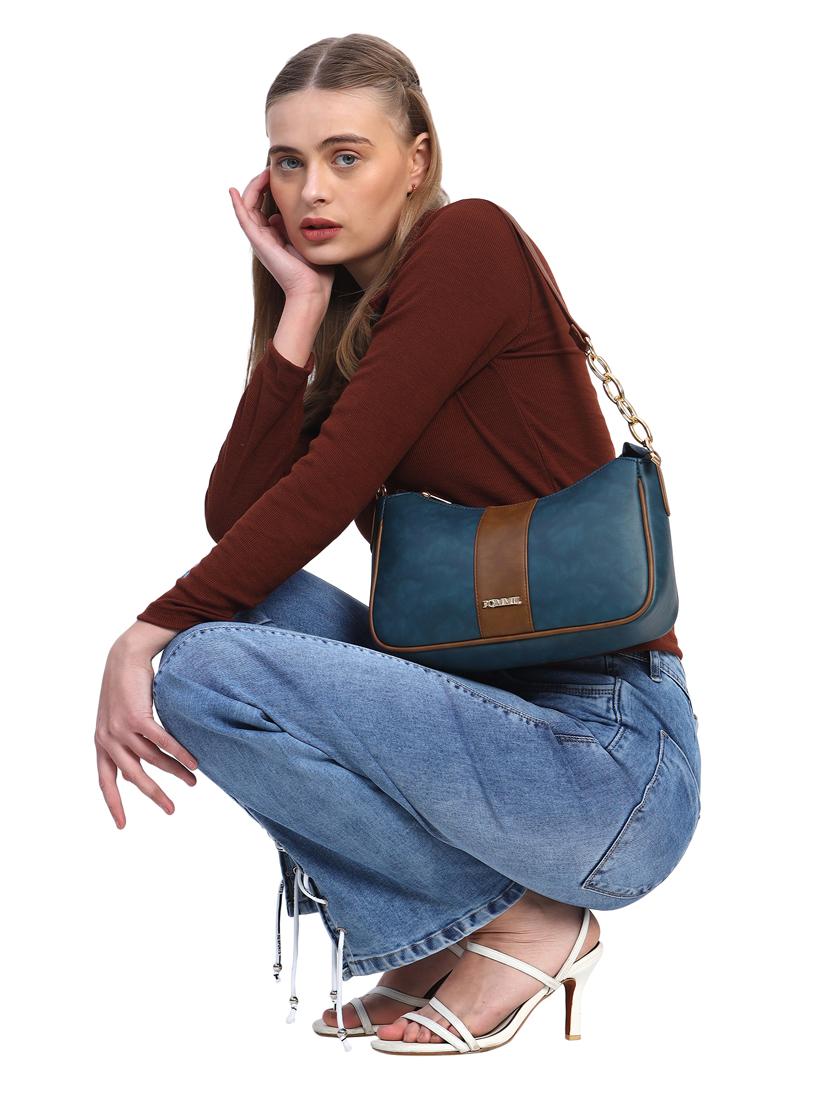 green color block sling bag - 21060911 - Standard Image - 3