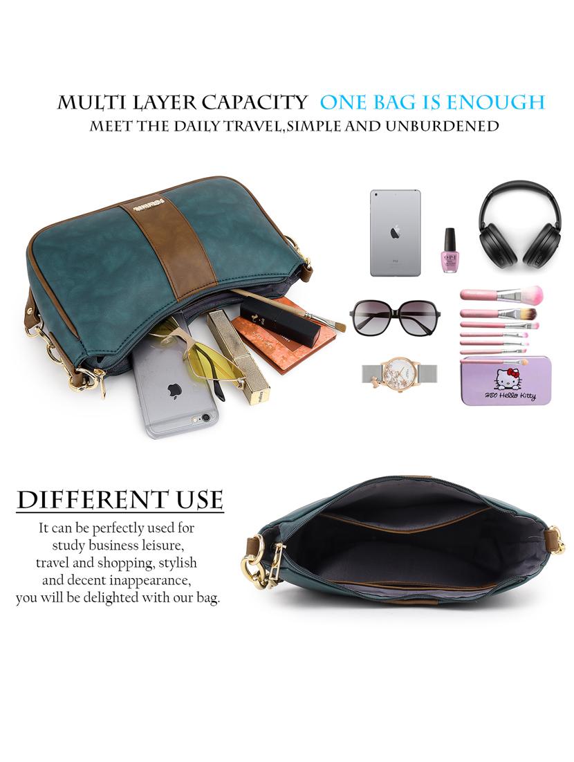 green color block sling bag - 21060911 - Standard Image - 5