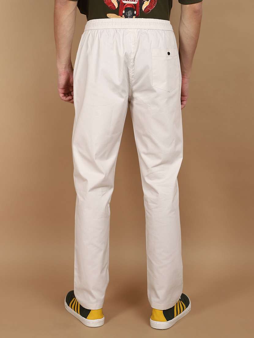 men solid cotton full length track pant - 21061619 -  Standard Image - 3
