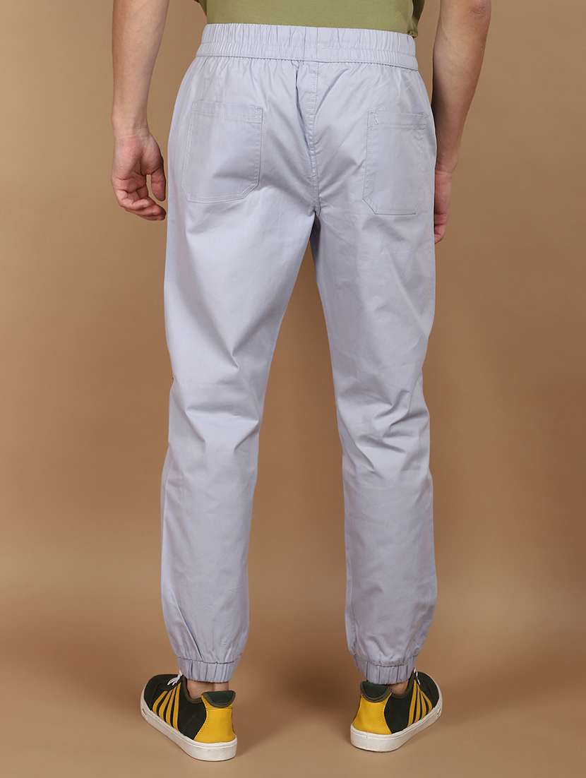 men solid mid rise jogger - 21061632 -  Standard Image - 3