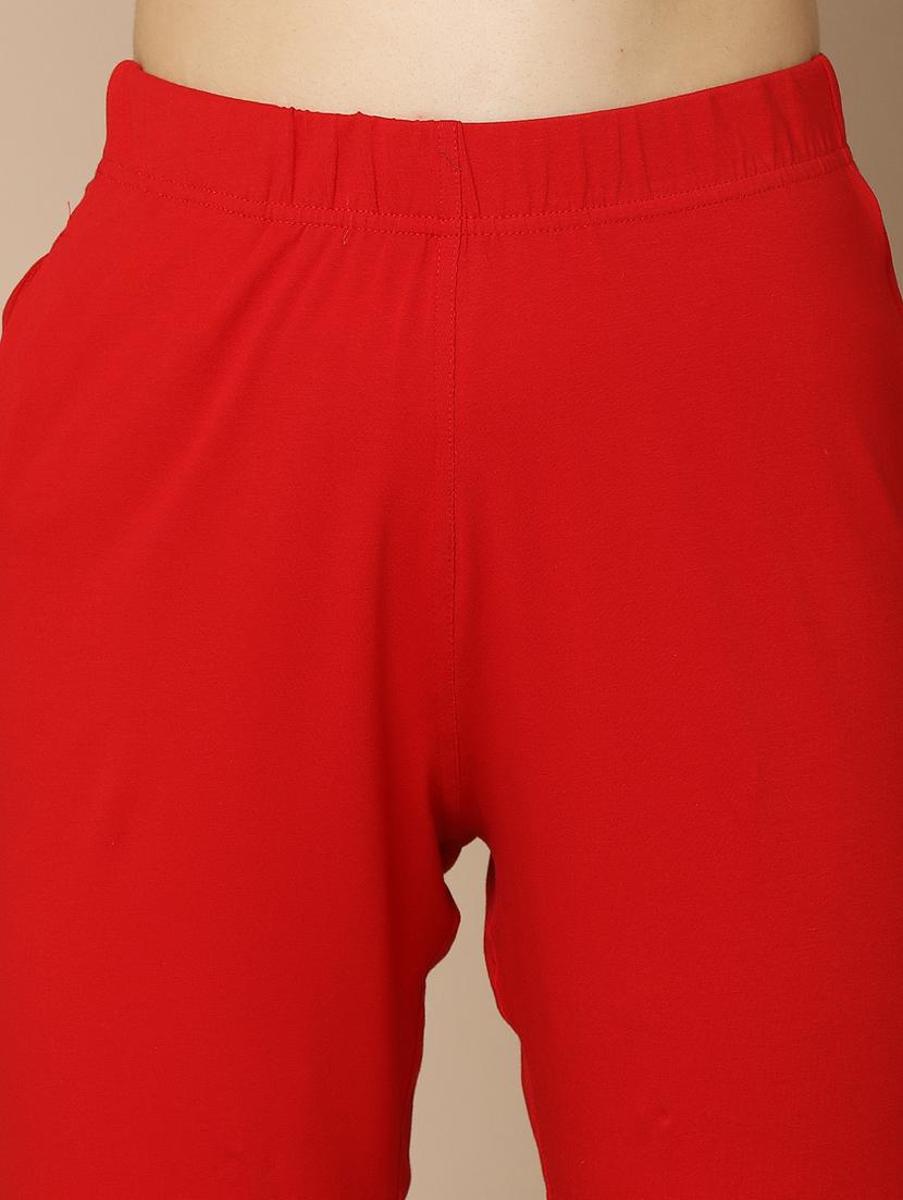 red cotton flat front trouser - 21061654 - Standard Image - 5