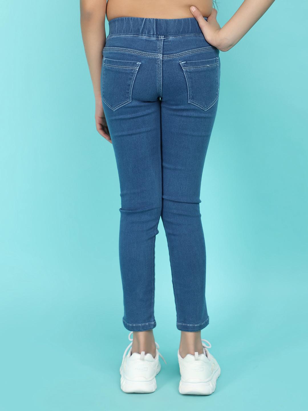 light blue cotton jegging - 21061757 - Standard Image - 5