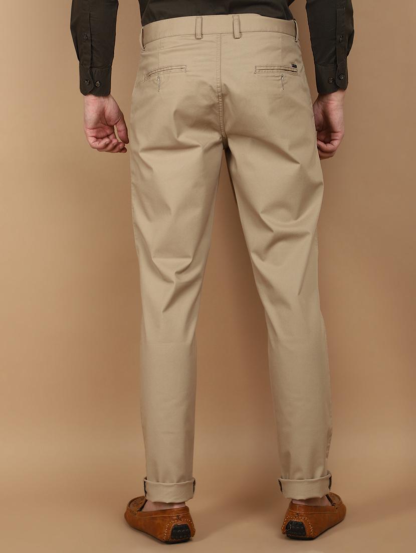 khaki cotton chinos casual trousers - 21061790 - Standard Image - 3
