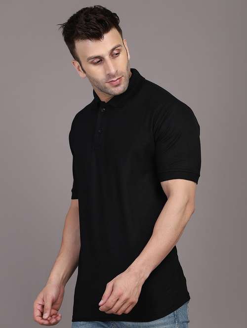 men polo neck plain t-shirt  - 21062233 -  Standard Image - 0