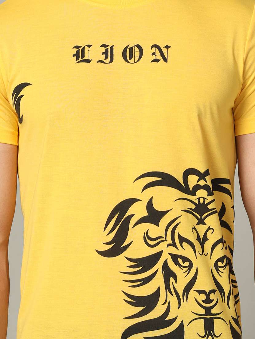 men front print short sleeve t-shirt - 21062288 - Standard Image - 3