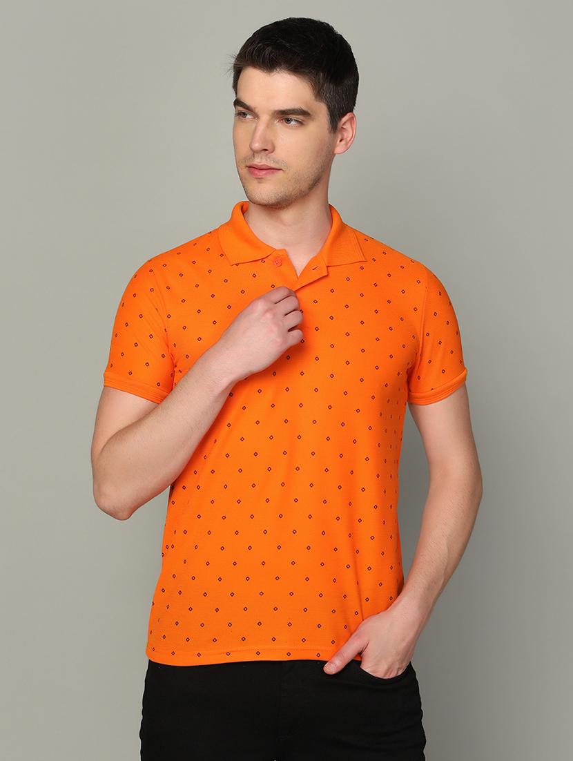 men polo neck all-over print t-shirt - 21062364 - Zoom Image - 0