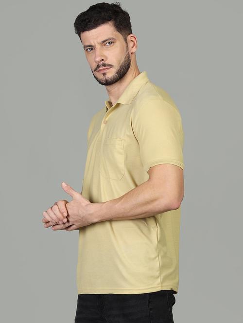 men polo neck plain t-shirt - 21062535 - Standard Image - 0