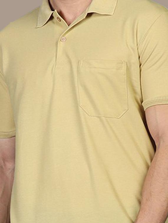 men polo neck plain t-shirt - 21062535 - Standard Image - 3