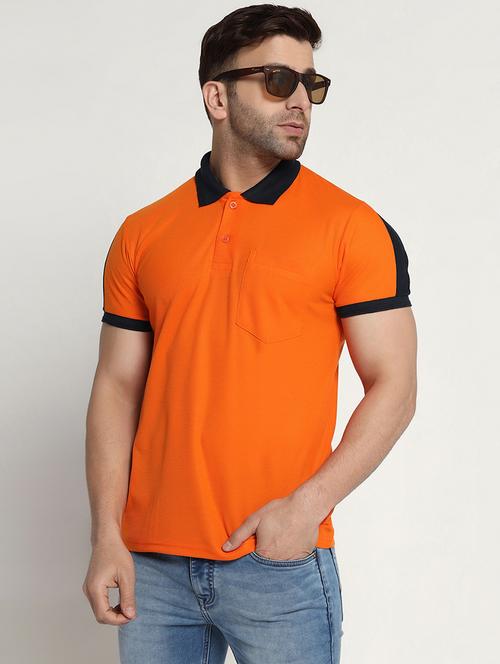 men color block polo t-shirt - 21062870 - Standard Image - 0