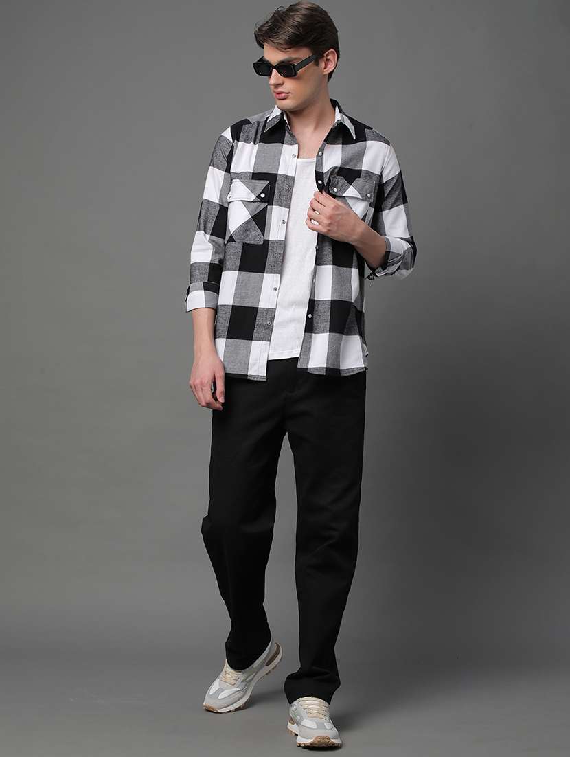black checkered casual shirt - 21064058 -  Standard Image - 3