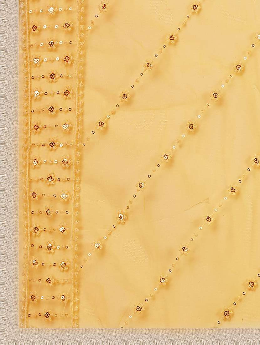 yellow embroidered dupatta - 21067045 - Standard Image - 3