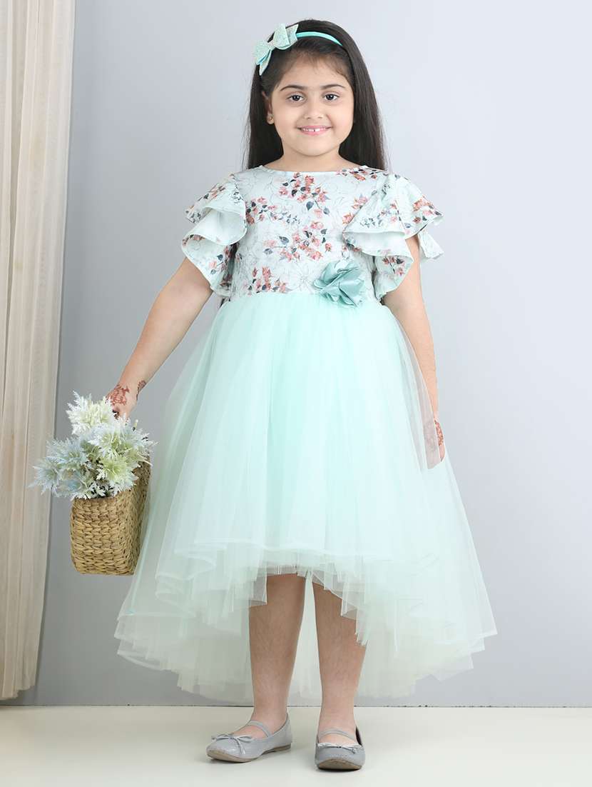 light blue floral printed frock - 21067275 - Zoom Image - 0