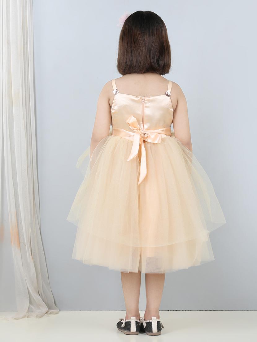 girls sleeveless net flare frock - 21067298 - Standard Image - 3