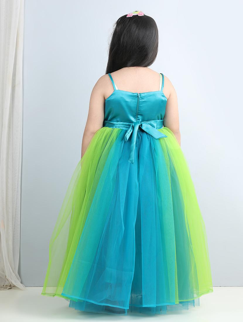 girls square neck net frocks - 21067320 - Standard Image - 3