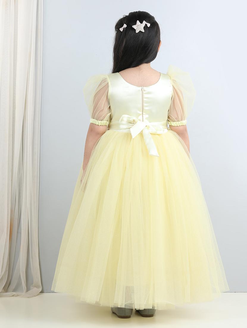 girls embellished net flare frock - 21067341 - Standard Image - 3