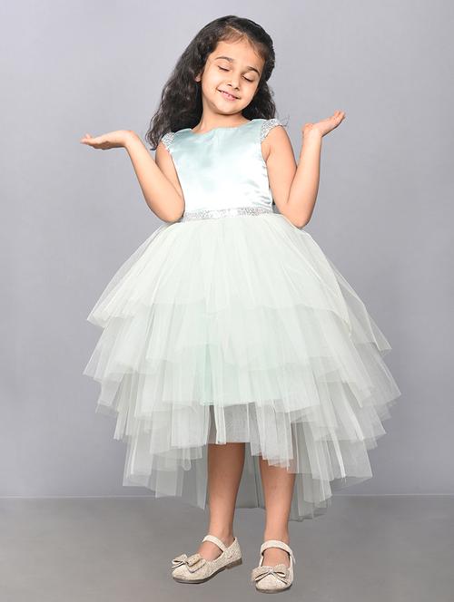 girls round neck net frocks - 21067386 - Standard Image - 0