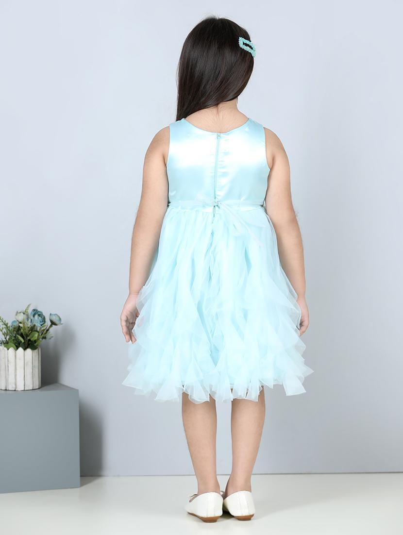 girls round neck net frocks - 21067482 - Standard Image - 3