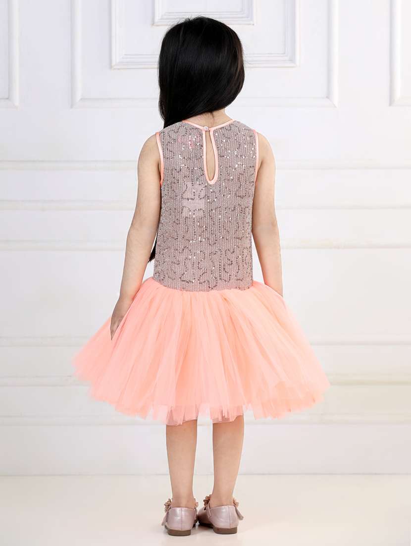 girls round neck net frocks - 21067543 -  Standard Image - 3