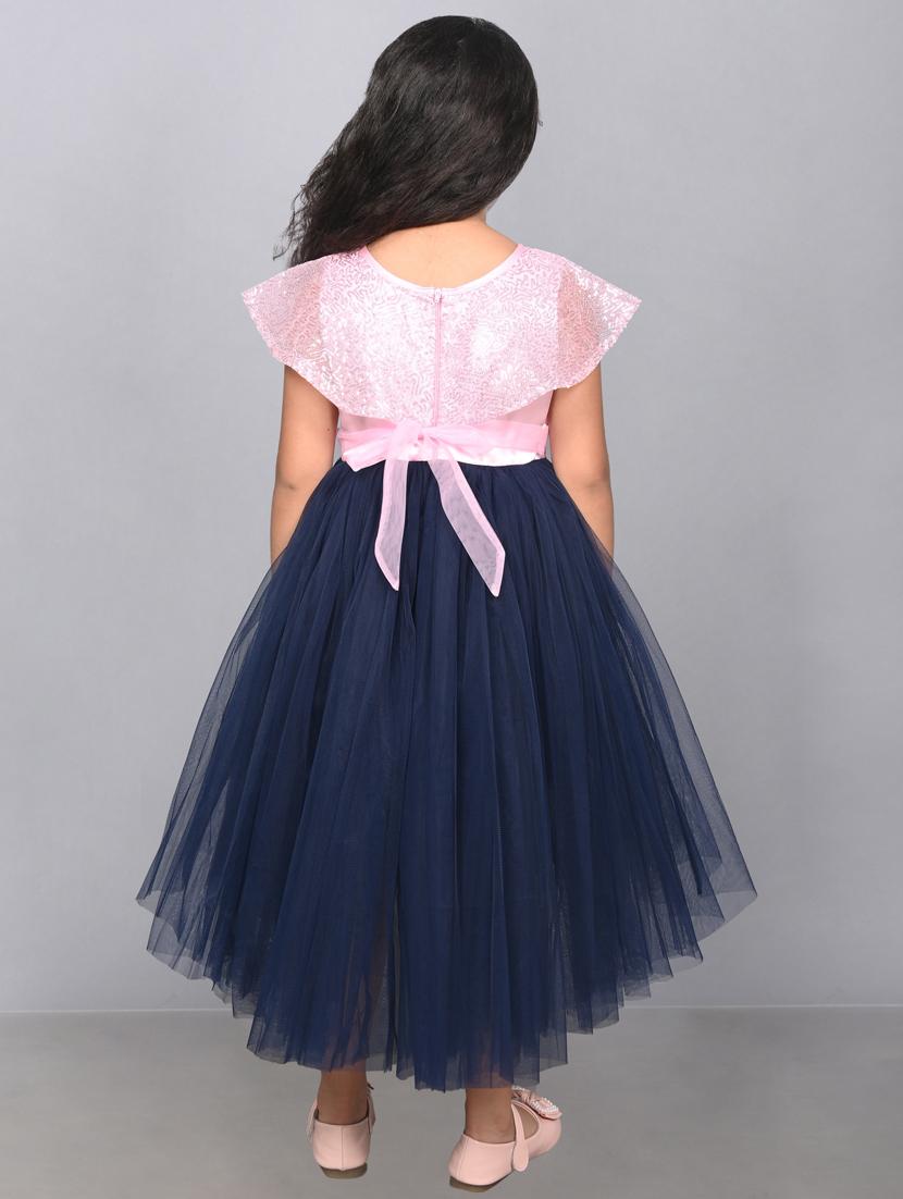 girls round neck net frock - 21067636 - Standard Image - 3