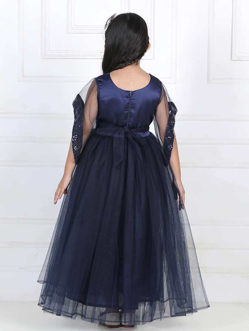 girls round neck net frocks - 21067678 -  Standard Image - 3