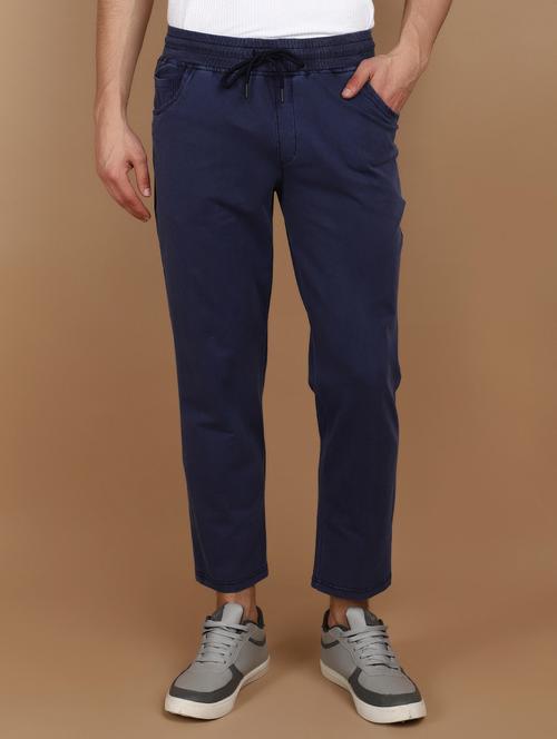 men solid cotton full length track pant - 21067788 -  Standard Image - 0