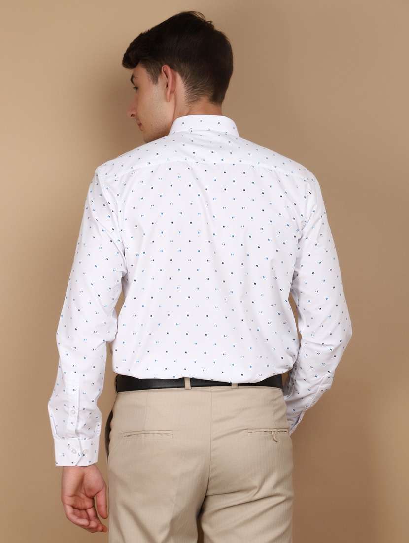 white cotton formal shirt - 21067798 -  Standard Image - 3