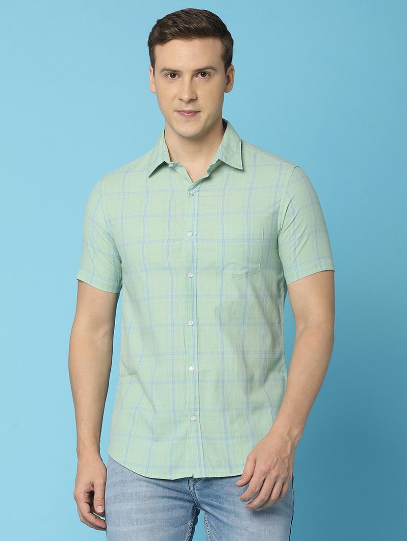 men green checks printed casual shirt - 21067807 - Zoom Image - 0