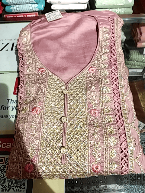 pink chanderi ethnic dress - 21067872 -  Standard Image - 0
