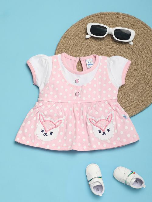 kids pink cotton frock - 21067992 -  Standard Image - 0