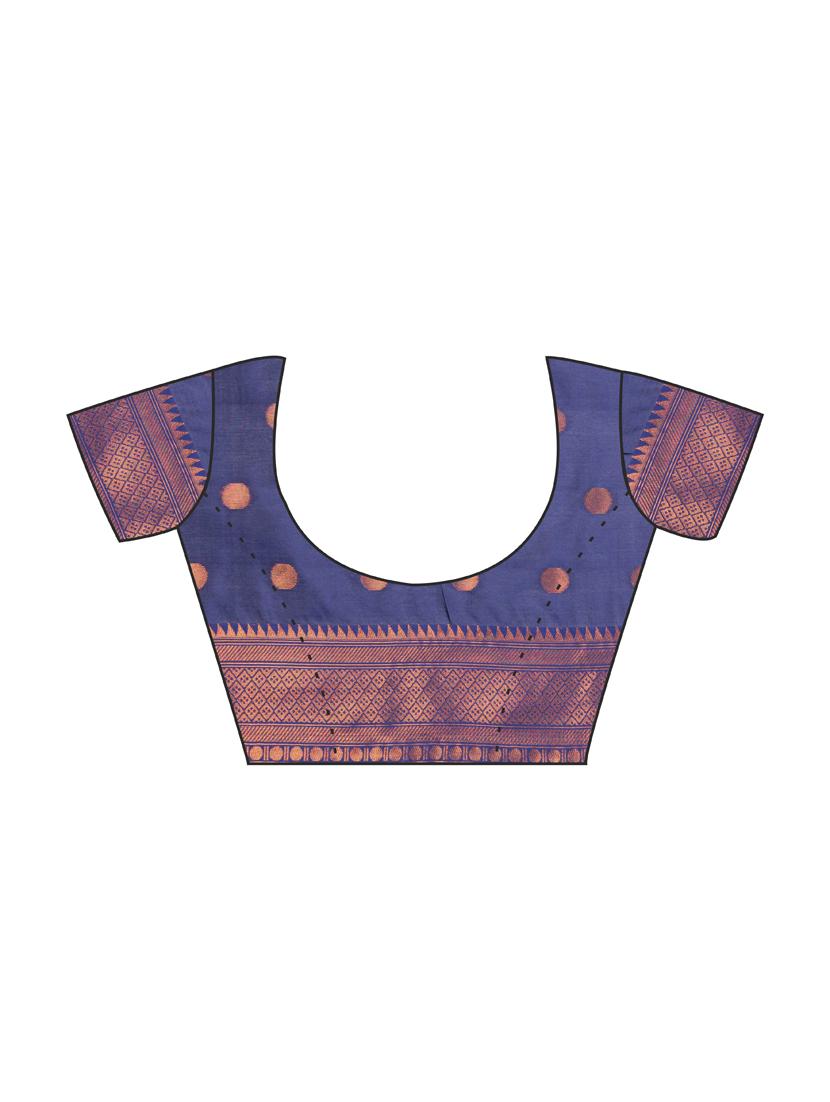 women printed bordered saree with blouse - 21068384 - Standard Image - 3