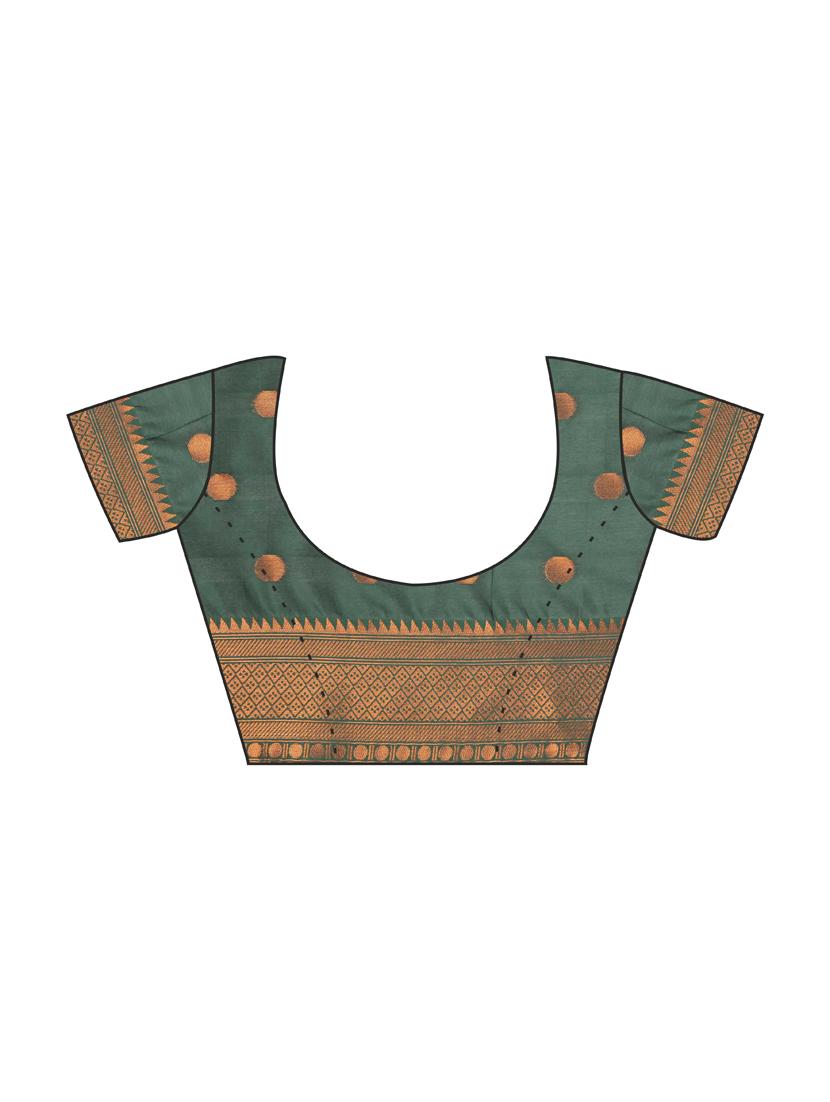 women printed bordered saree with blouse - 21068389 - Standard Image - 3