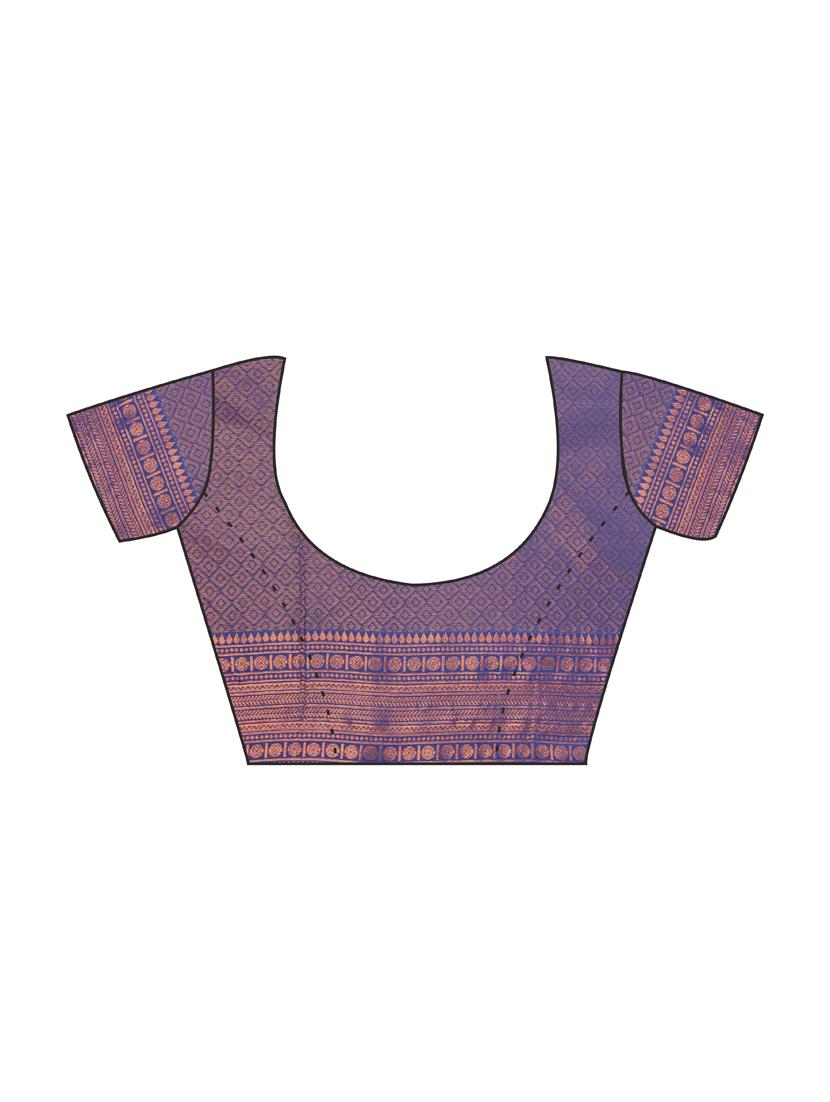 women self design bordered saree with blouse - 21068405 - Standard Image - 3