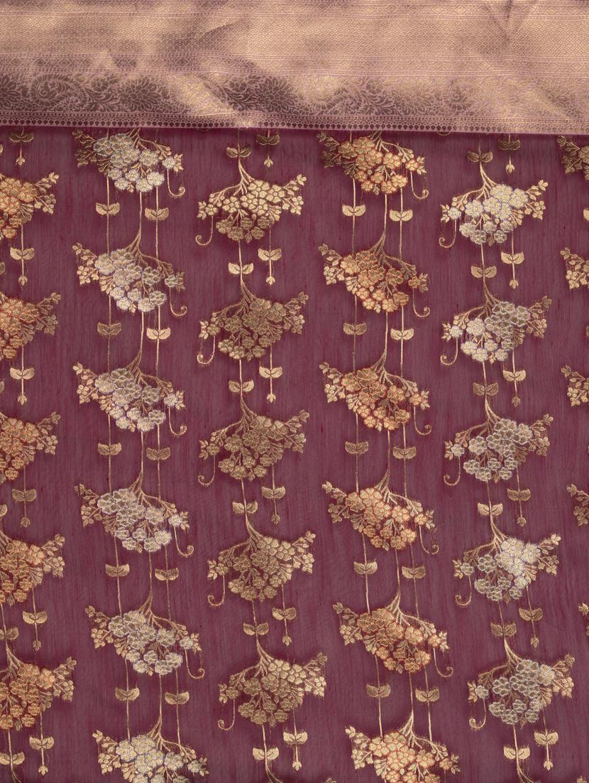 women floral kanjivaram saree with blouse - 21068435 - Standard Image - 5
