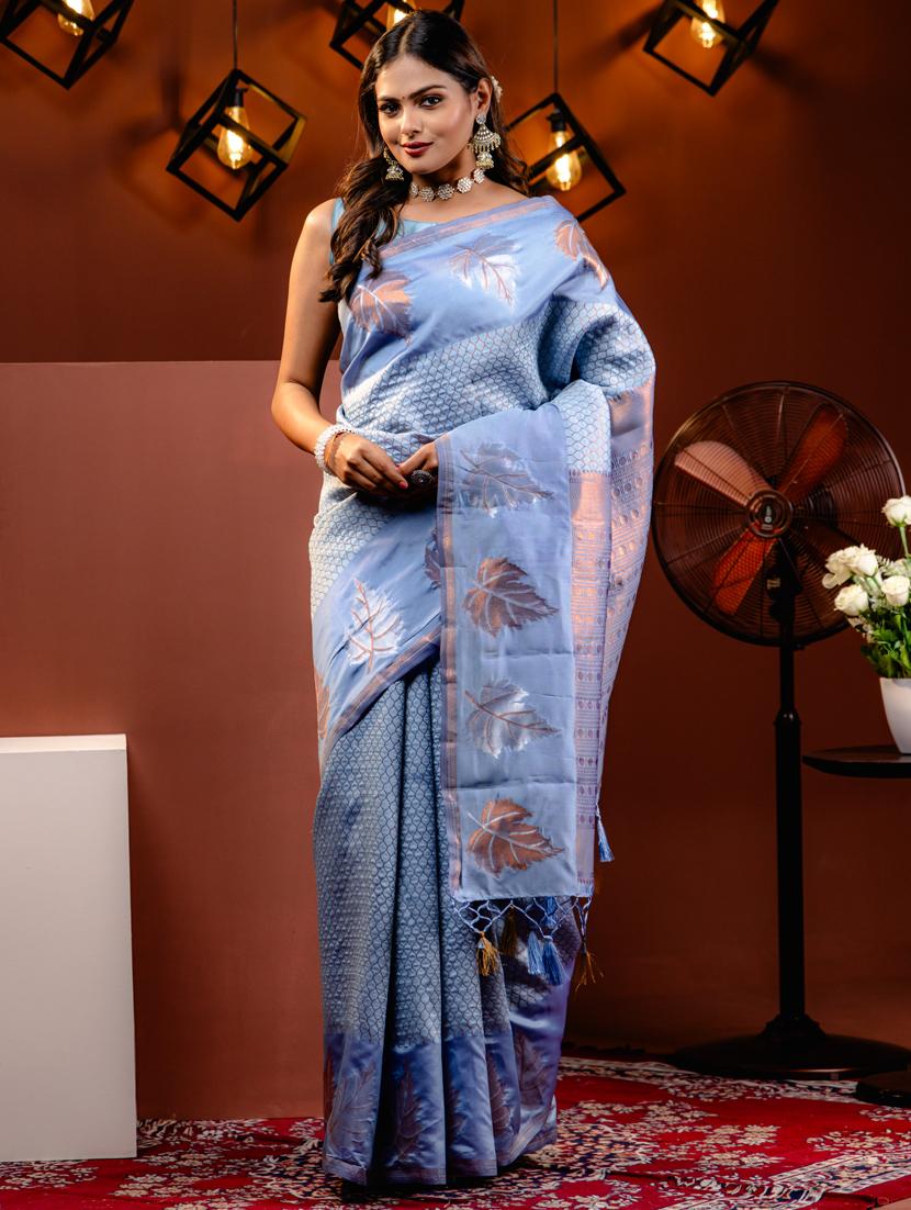 women self design kanjivaram saree with blouse - 21068447 - Zoom Image - 0