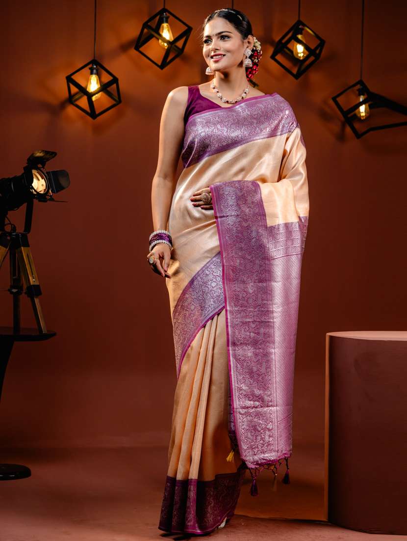 women self design kanjivaram saree with blouse - 21068448 -  Zoom Image - 0