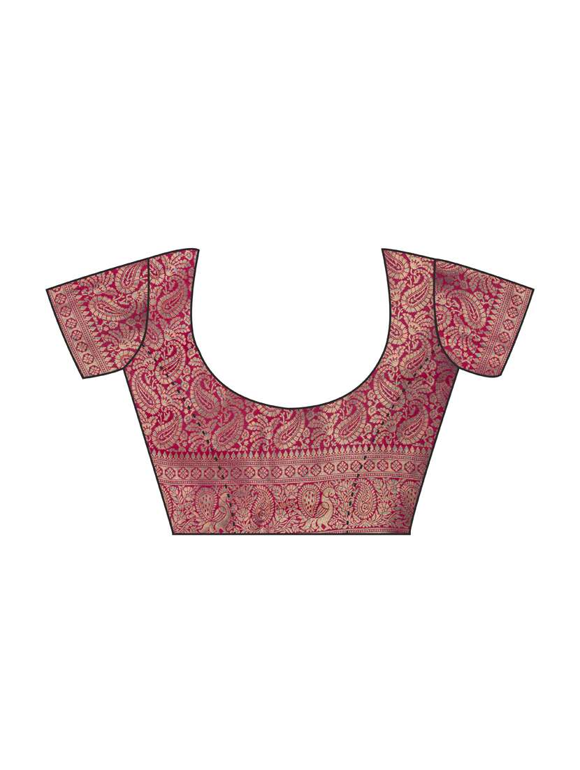 women self design kanjivaram saree with blouse - 21068461 -  Standard Image - 3