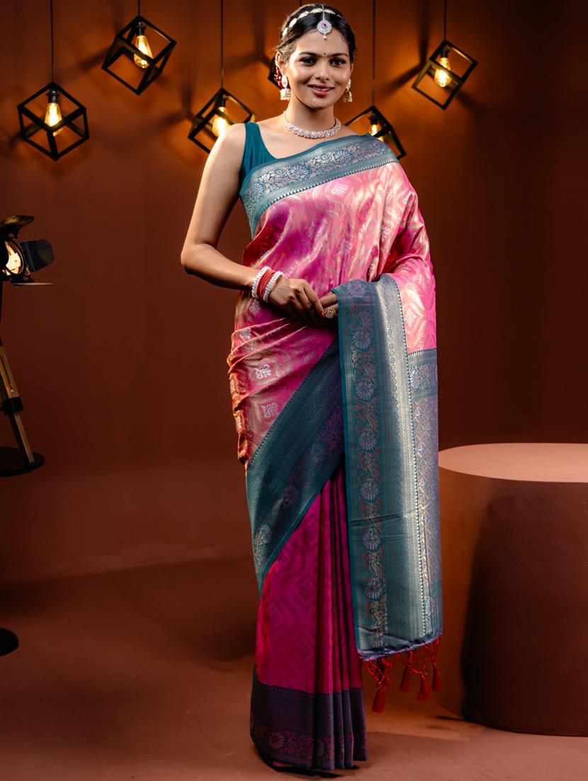 women self design kanjivaram saree with blouse - 21068462 - Zoom Image - 0