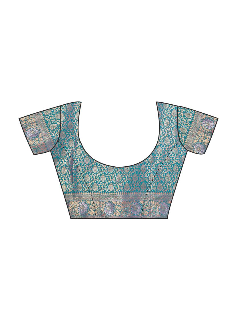 women self design kanjivaram saree with blouse - 21068462 - Standard Image - 3