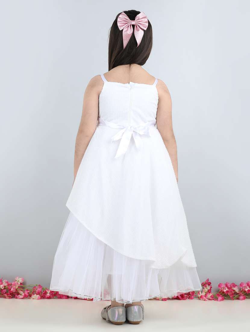 girls square neck net frocks - 21068472 -  Standard Image - 3