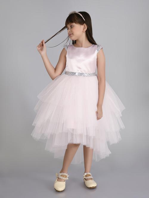 girls round neck net frock - 21068512 -  Standard Image - 0