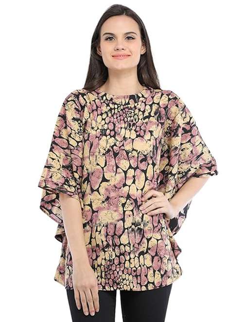 women black printed kaftan top - 21069182 -  Standard Image - 0