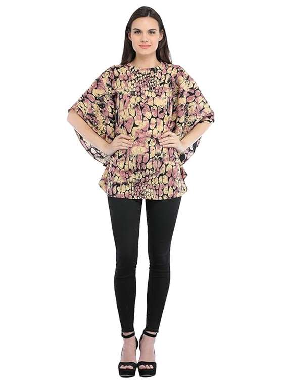 women black printed kaftan top - 21069182 -  Standard Image - 3