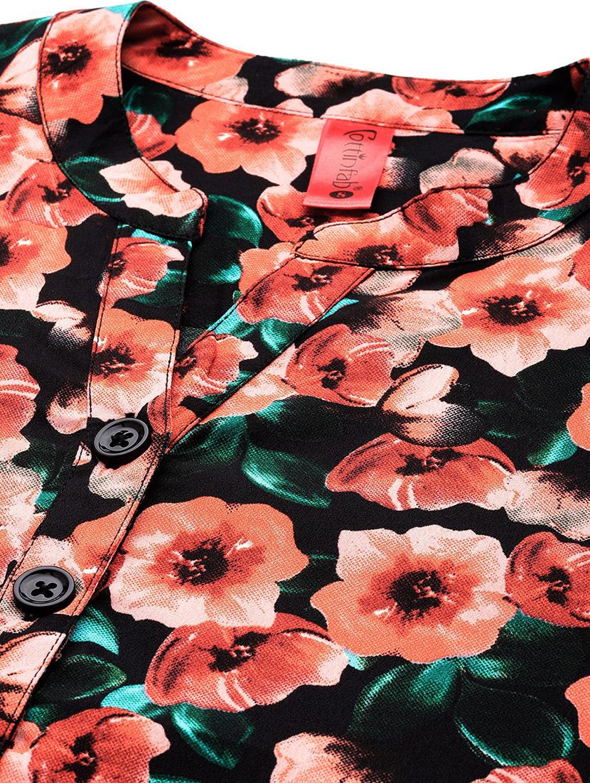 black floral printed shirt & trouser coord set - 21069184 - Standard Image - 3