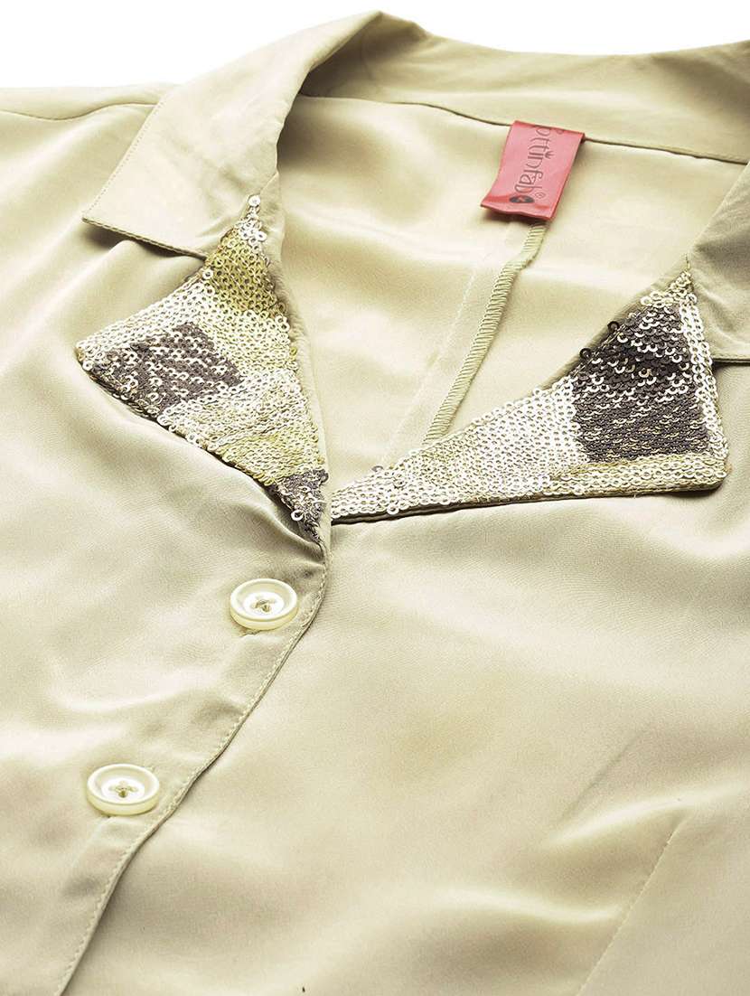 lime sequins work top & trouserset - 21069201 - Standard Image - 5